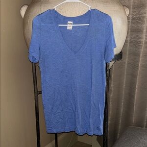 PINK Victoria's Secret Light Blue V-Neck Top